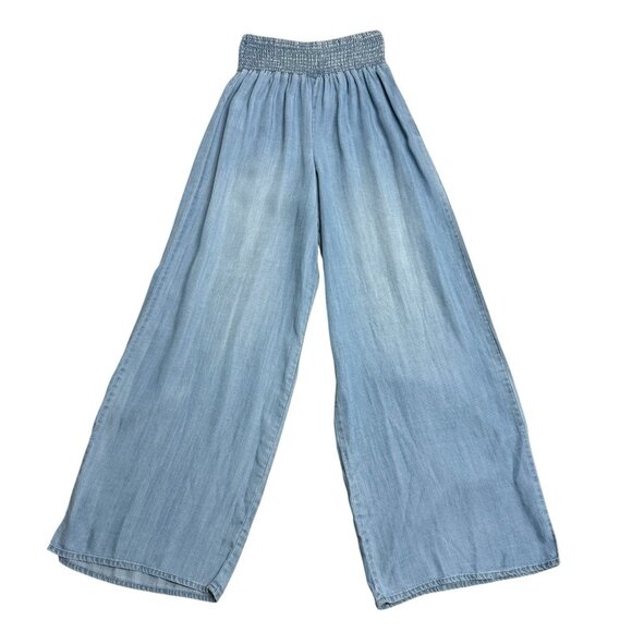 PENELOPE ROSE PULL ON PANTS WIDE LEG BOHO LIGHTWEIGHT BEACH SIZE S SMOCKED WAIST - Picture 1 of 7